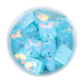 Aquamarine Am Rivoli vierkante vorm van hoge kwaliteit glas naaide strass